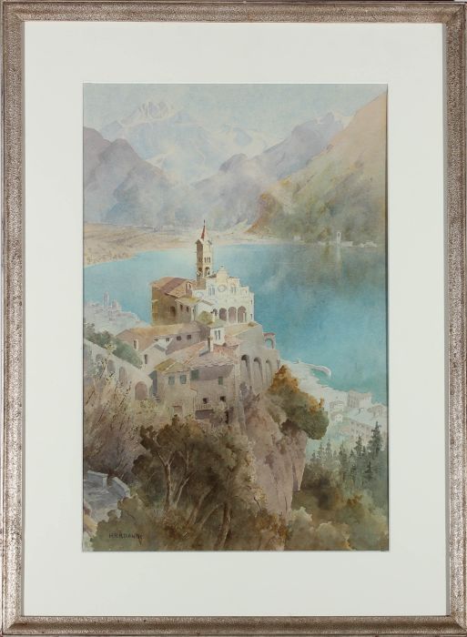 Henry Richard Beadon Donne (1860-1949) - Watercolour, Madonna del Sasso Locarno