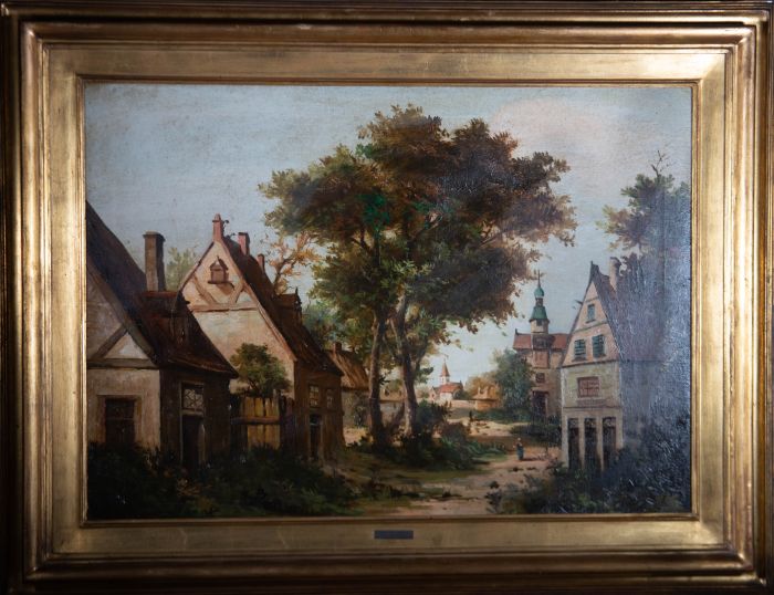 C. Blanc - Early 20th Century Oil, A French Village