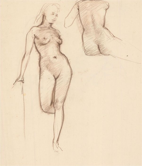 Julia Morley (1917–2008) - Mid 20thC Coloured Pencil, Selection Of Female Nudes
