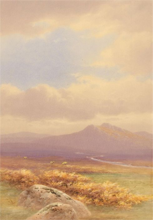 Charles E. Brittan Jnr. - Early 20th Century Gouache, Dartmoor Landscape