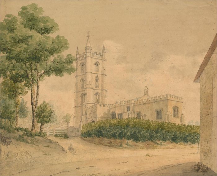 Late 19th Century Watercolour - Church Study