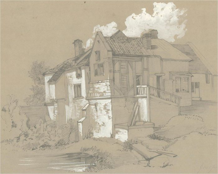 Joseph Heap - Signed Late 19th Century Graphite Drawing, Country Inn