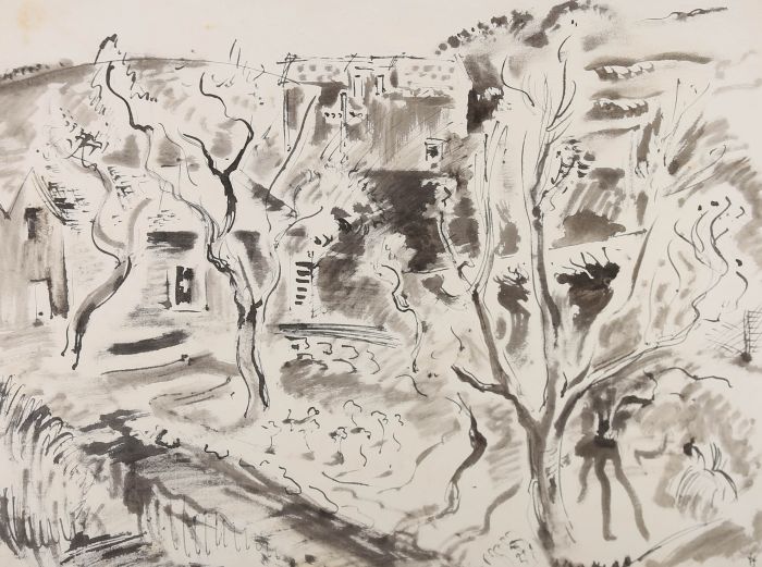 Walter Hoefner (1903-1968) - 1935 Watercolour, Street in Dalmatia