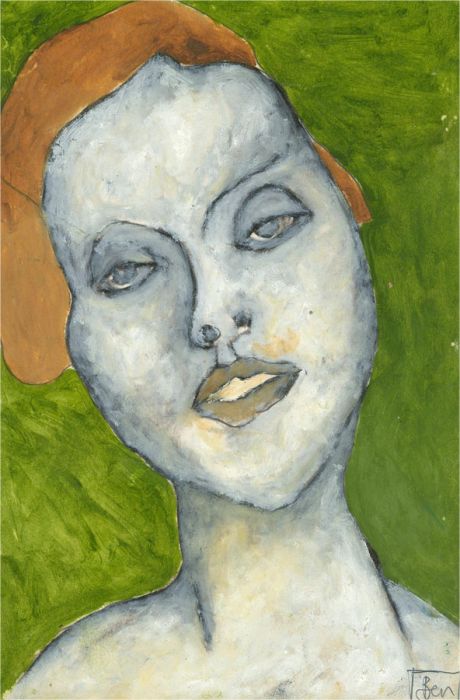 Ben Carrivick - Signed Contemporary Oil, Woman on Green