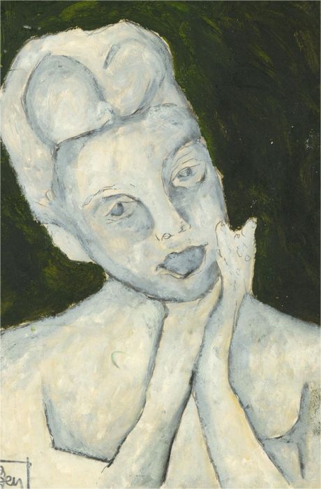 Ben Carrivick - Signed Contemporary Oil, Woman on Green