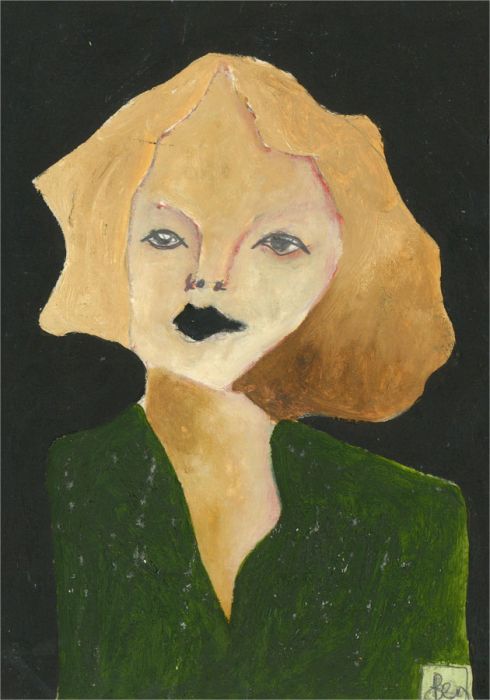 Ben Carrivick - Signed Contemporary Oil, Woman in Green