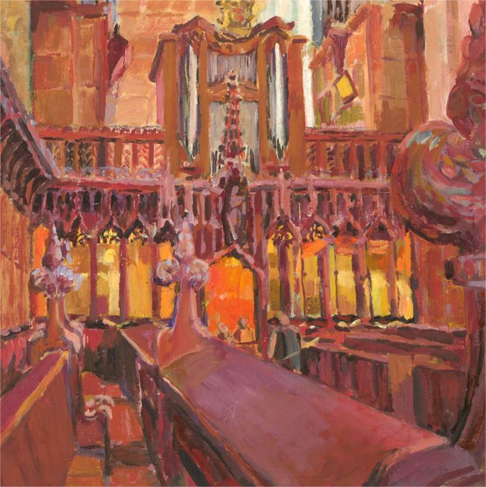 Pamela Chard (1926-2003) - 20th Century Oil, Church Interior