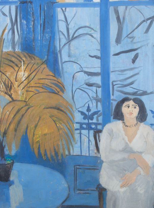 Pamela Chard (1926-2003) - Mid 20th Century Oil, Interior with a Woman