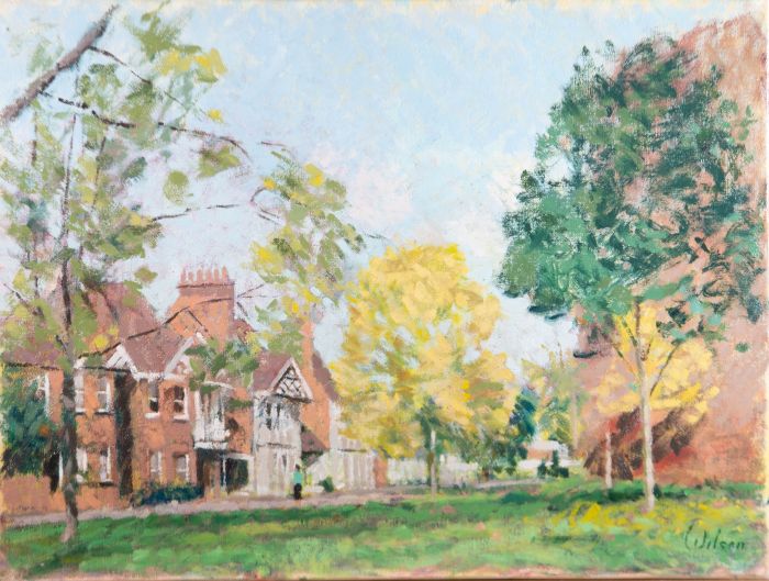David Wilson (1919-2013) - Contemporary Oil, The Village Green