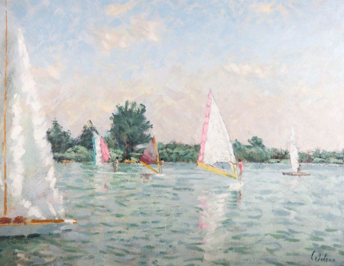 David Wilson (1919-2013) - 1997 Oil, Stanborough, Summer Haze