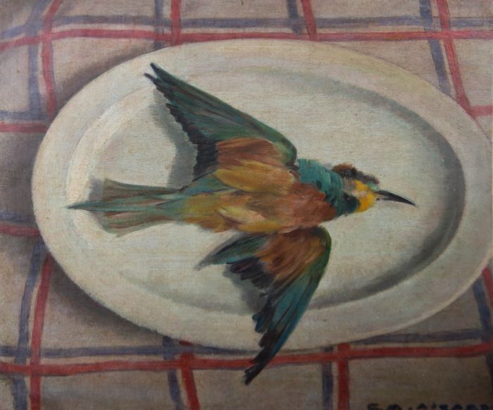 Giorgio Matteo Aicardi (1891-1985) - Mid 20th Century Oil, Death Of Halcyon