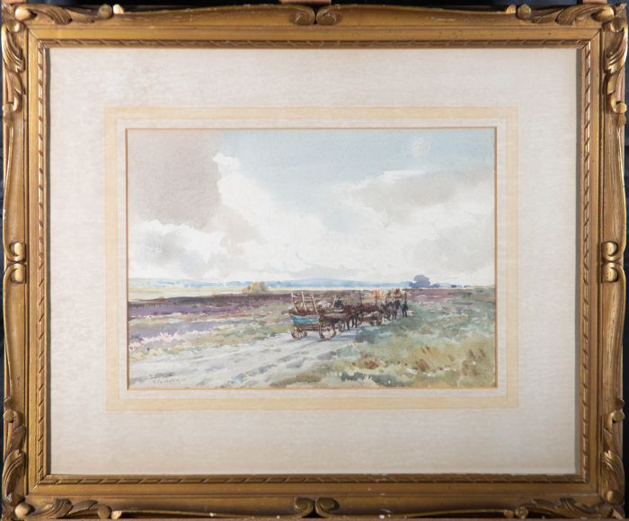 Claude Hayes RI, ROI (1852-1922) - Late 19th Century Watercolour, Horse And Cart