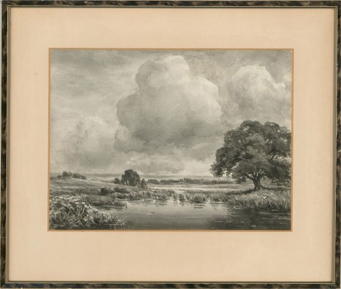 F.S. Dayman - Early 20th Century Watercolour, A Backwater, Poole Harbour, Dorset