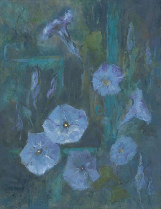 Barbara Doyle (b.1917) - 1988 Oil, Morning Glory