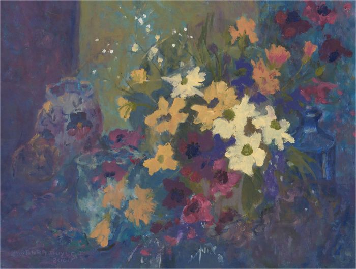 Barbara Doyle (b.1917) - 2000 Oil, Flowers and Vases