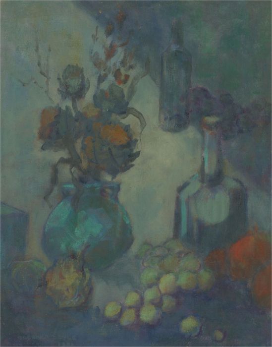 Barbara Doyle (b.1917) - 1981 Oil, Still Life with Grapes