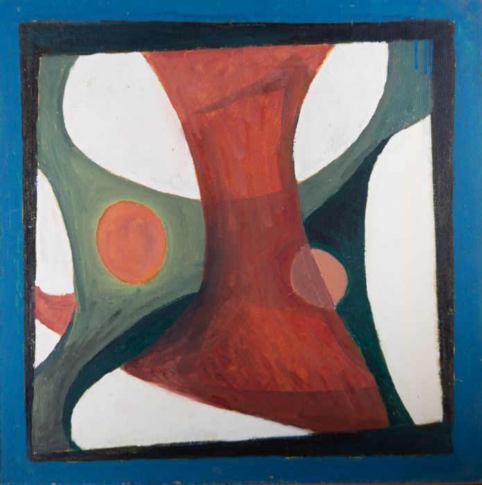 Barbara Doyle (b.1917) - Contemporary Oil, Abstract in Red and Green