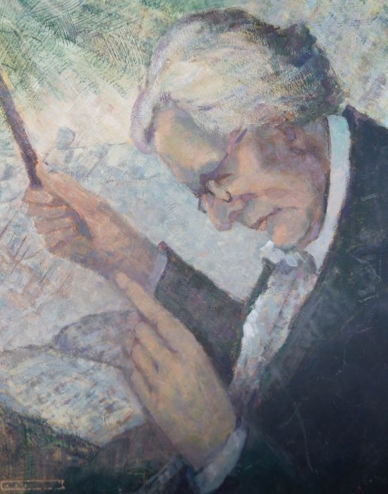 Barbara Doyle (b.1917) - Contemporary Oil, Otto Conducts