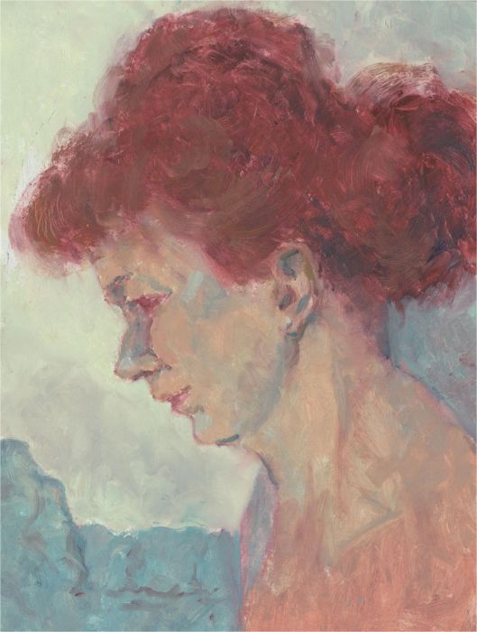 Barbara Doyle (b.1917) - Contemporary Oil, Pensive In Pink
