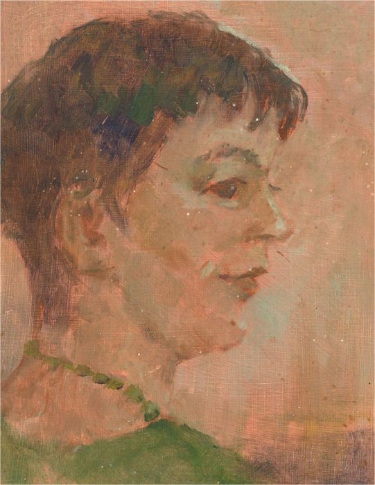 Barbara Doyle (b.1917) - Contemporary Oil, Female Profile Portrait
