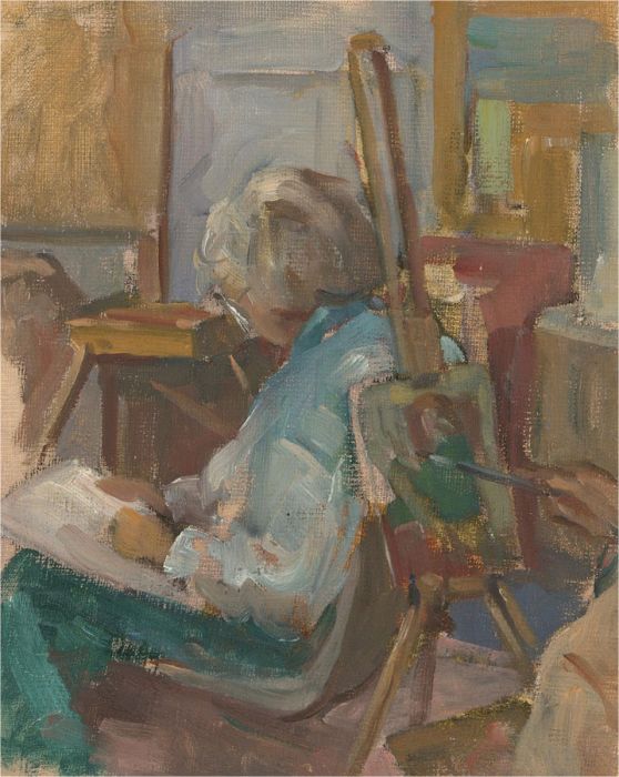 Barbara Doyle (b.1917) - Contemporary Oil, The Painting Class