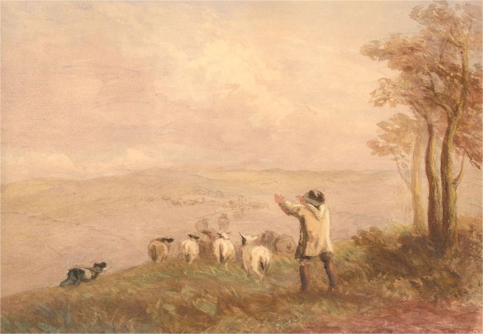Early 20th Century Watercolour - The Shepherd