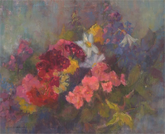 Barbara Doyle (b.1917) - 20th Century Oil, April Flowers