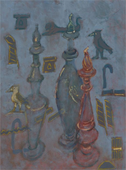 Barbara Doyle (b.1917) - 1960 Oil, Egyptian Vases