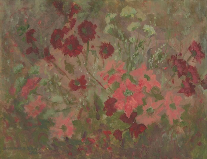 Barbara Doyle (b.1917) - 2000 Oil, East Preston Flowers