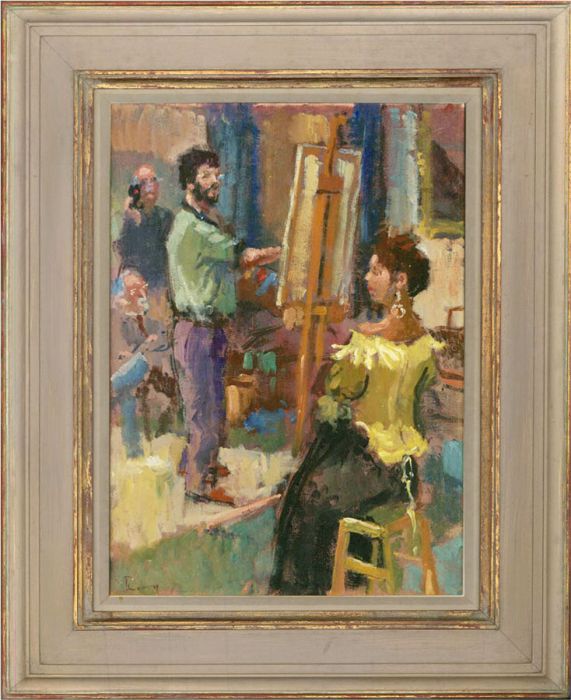 Roy Pettit (b.1935) - Framed Contemporary Oil, The Mast Class