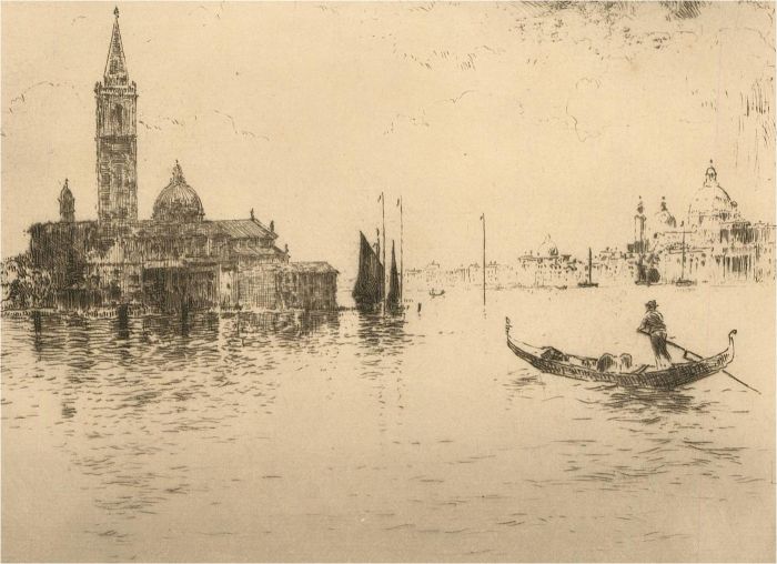 John Shapland (1865-1929) after Walter Sweet -Early 20thC Etching, Venice Lagoon