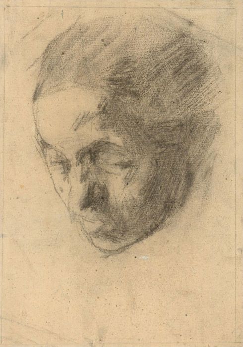 Giorgio Matteo Aicardi (1891-1985) - 1910 Charcoal Drawing, Portrait Sketch