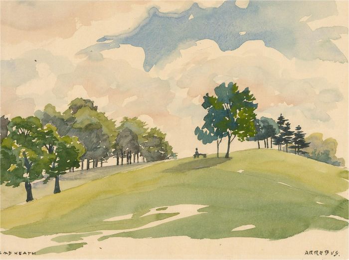 Sydeney Arrobus (1901-1990) - Mid 20th Century Watercolour, Hampstead Heath