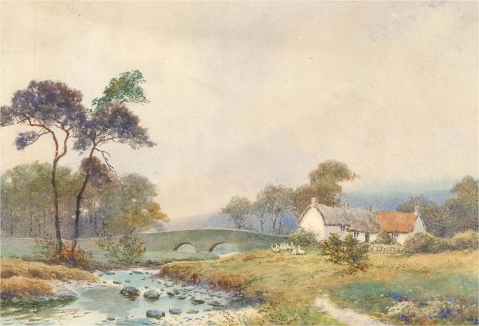 A.M. - Mid 20th Century Watercolour, A Hazy Morning, Dartmoor