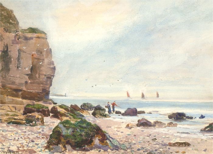 George H. Warr (1907-1933) - 1927 Watercolour, Near Mevagissey, Cornwall