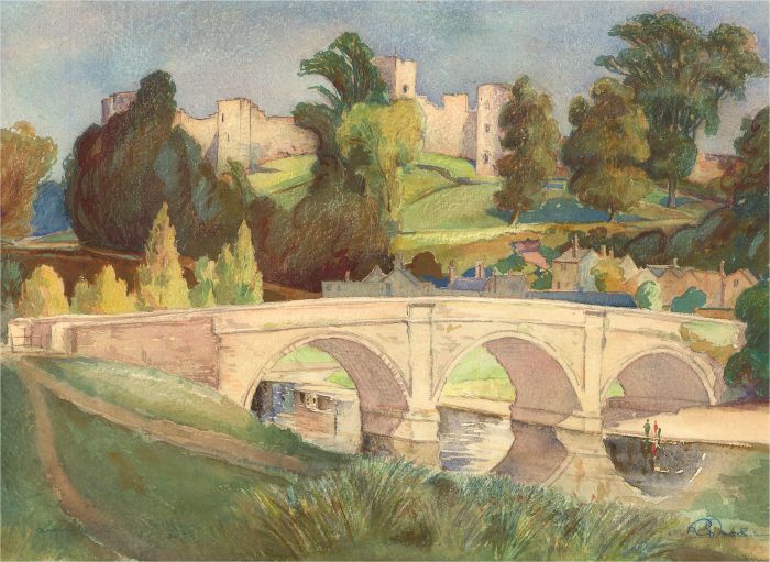 Ronald Dukeshill Moore (1899-1985) - Mid 20th Century Watercolour, Ludlow Castle