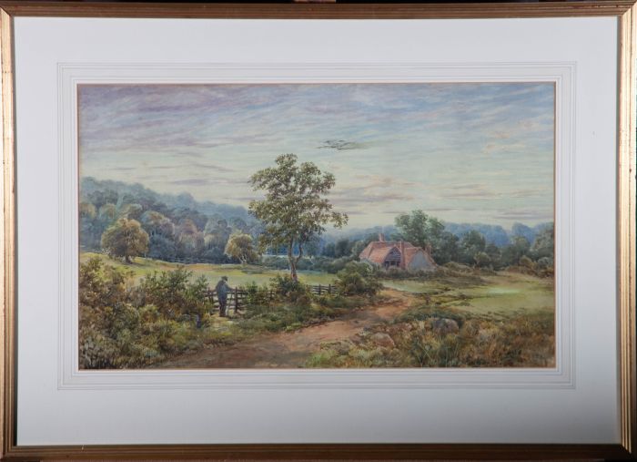 Attrib. Henry J. Stannard (1844-1920) - Watercolour, English Sunset