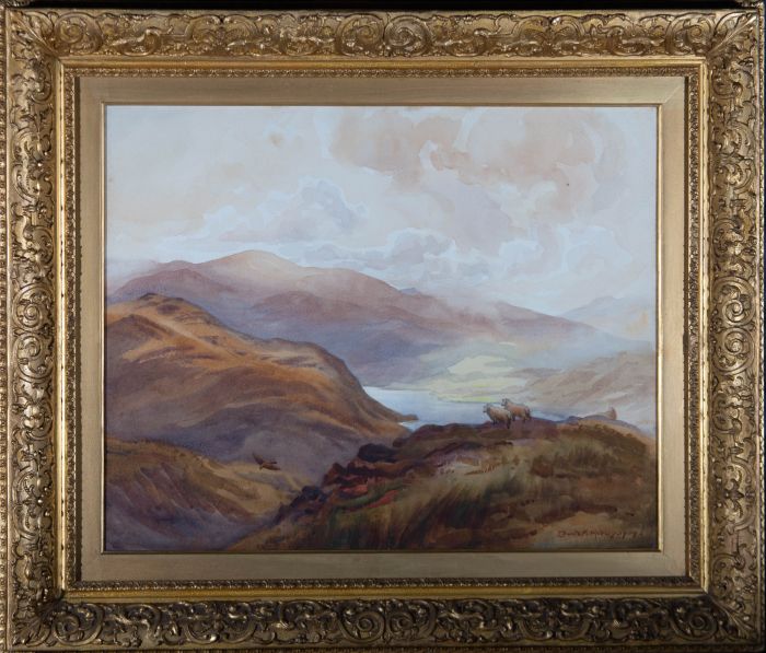 Edward George Hobley ARCA (1866-1916) - 1909 Watercolour, Highland Loch