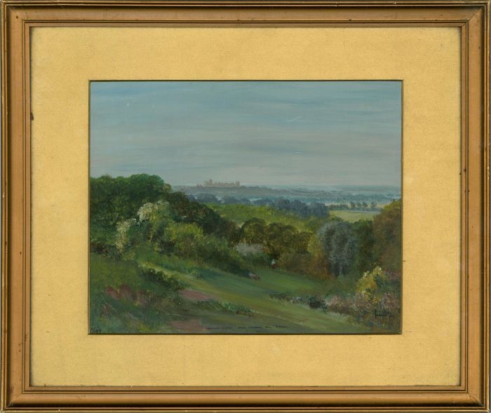 A. E. Norman Haynes - Early 19thC Watercolour, Windsor Castle From Cooper's Hill