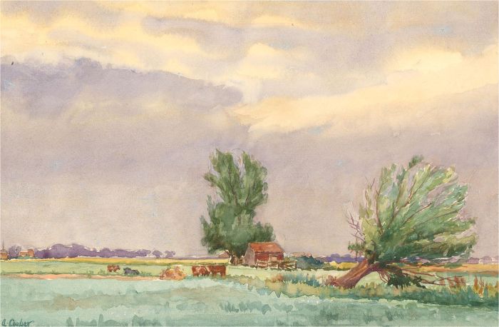 Arthur A. Cooper - Signed Early 20th Century Watercolour, Norfolk Pastures