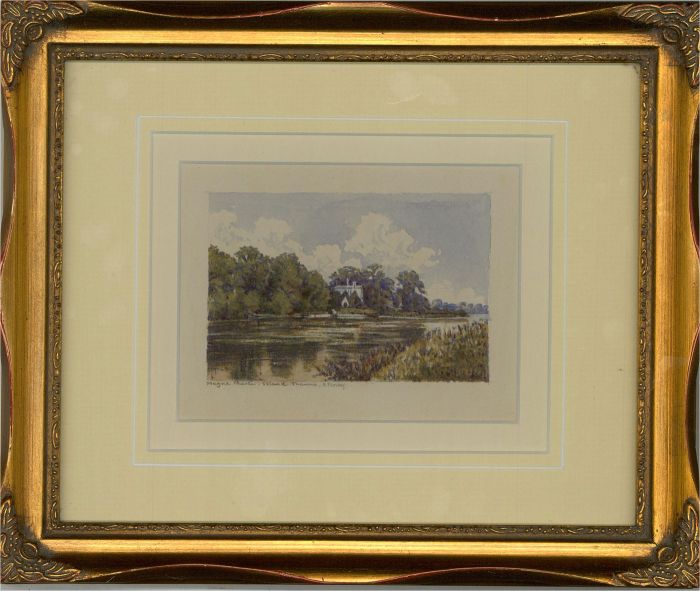 A. Penley - Early 20th Century Watercolour, Magna Carta Island, River Thames