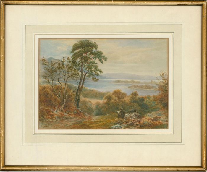 John Wilson Hepple (1854-1937) - 1914 Watercolour, Lower Lakes, Killarney