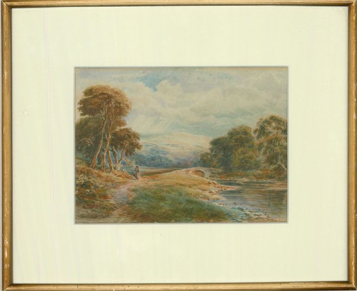 John Wilson Hepple (1854-1937) - 1914 Watercolour, Along the River
