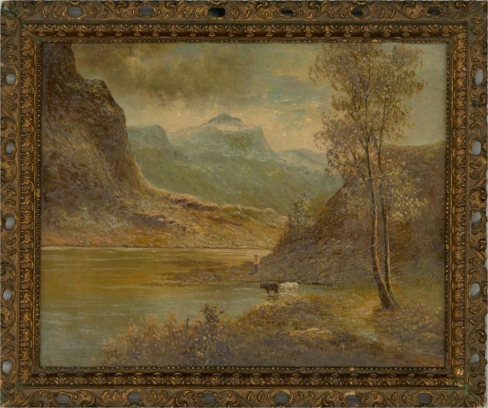R.G.H. - Early 20th Century Oil, Highland Landscape