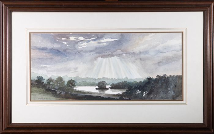 Paul Mann (1907-1994)  - 20th Century Watercolour, A Bend in the Thames