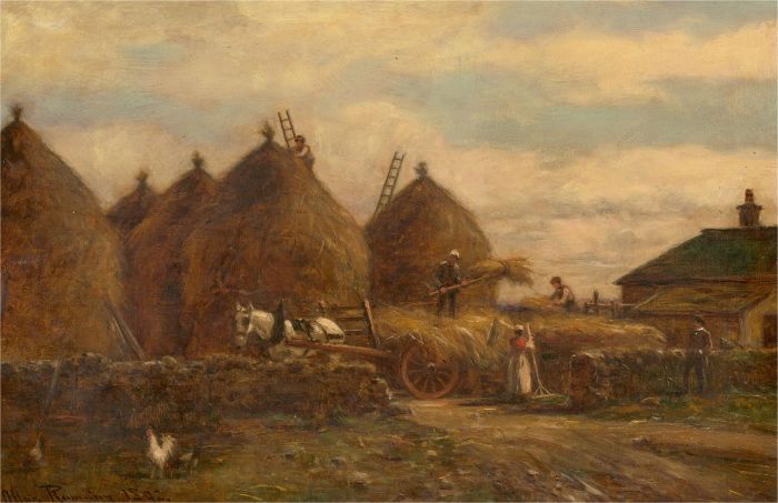 Allan Ramsay (1852-1912) - 1892 Oil, The Hay Harvest