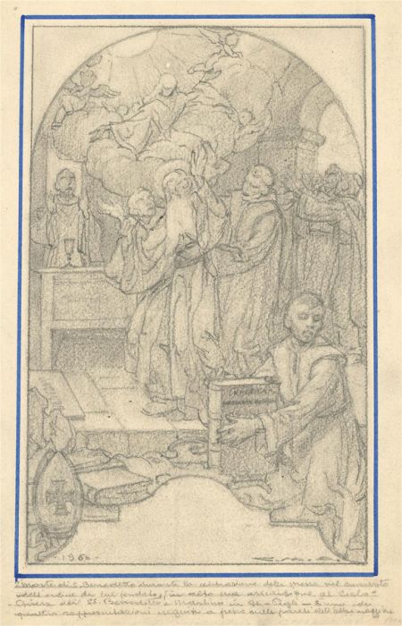 Giorgio Matteo Aicardi (1891-1985) - 1960 Graphite Drawing, San Benedetto
