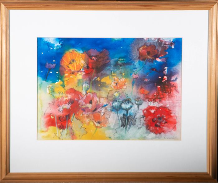 Richenda Warriner - Contemporary Watercolour, Poppies
