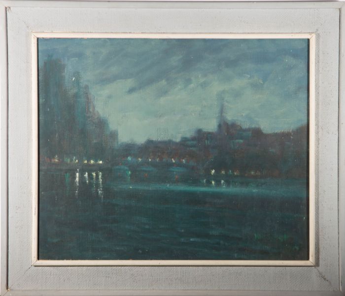 Wallace Francis Doyle (1901-1980) - 20th Century Oil, The Rhine at Konstanz