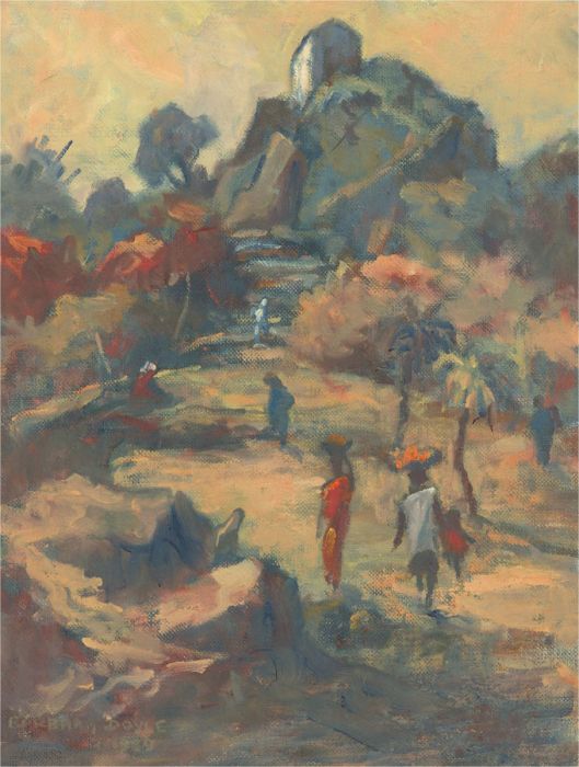 Barbara Doyle (b.1917) - 1989 Oil, Near Mount Abu